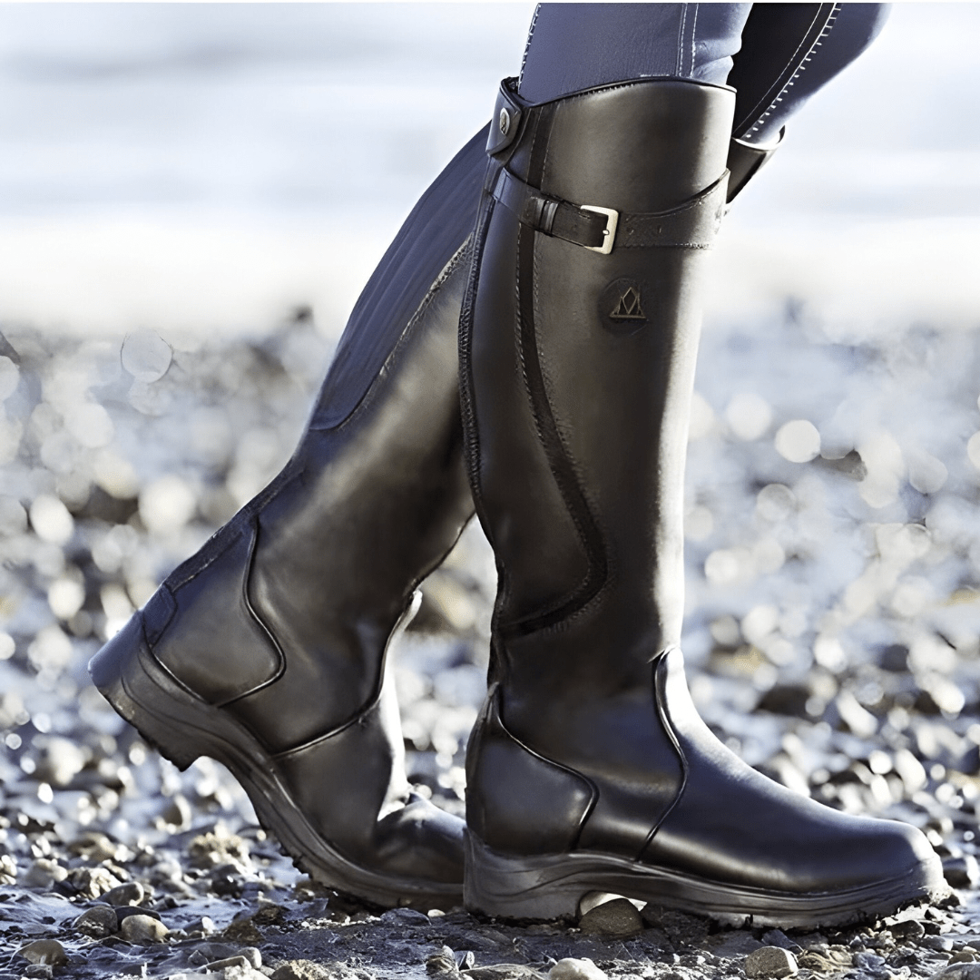 Ulzita – Zeitlose Damen Lederstiefel mit Komfortsohle Schwarz