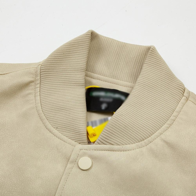 Cillian - Herren Bikerjacke Kunstleder Bestickte Streetwear