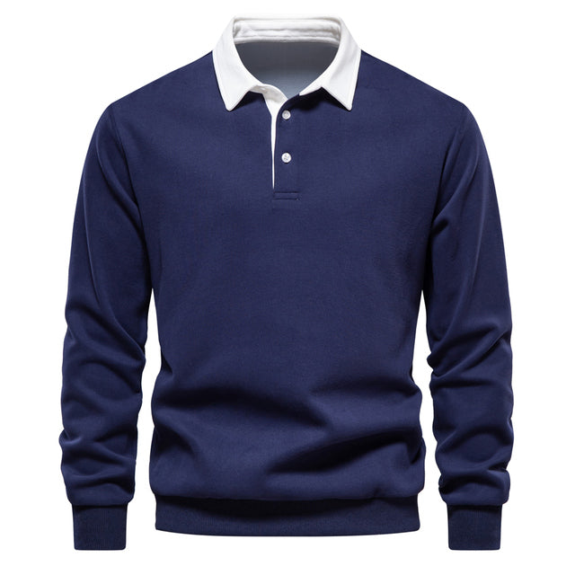 Valerian - Moritz Klassisches Winter Polo Dunkelblau
