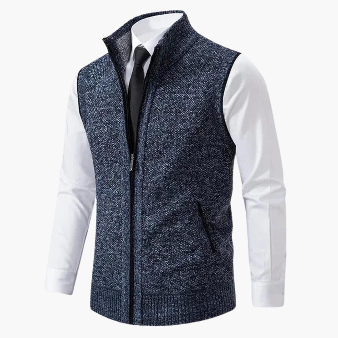 Vincent – Ärmellose Herren Weste Elegante Passform Blau