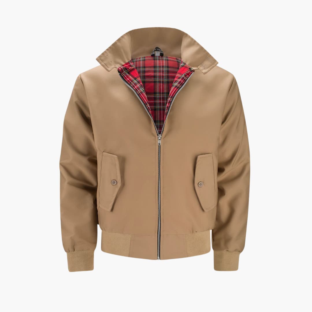 Virgil – Harrington Herrenjacke mit Rippbündchen Beige