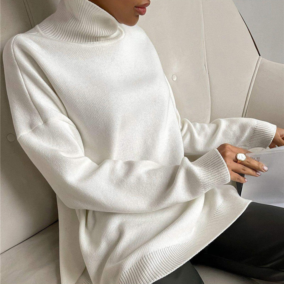 Monika – Rollkragenpullover Damen Mit Seitenschlitz
