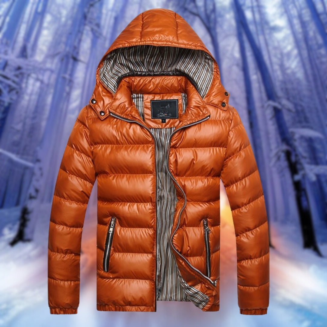 Willie - Warm wattierte Jacke Dunkelorange