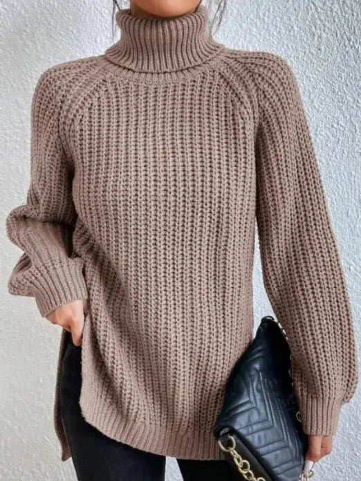 Evi – Warmer Pullover Mit Hohem Kragen Und Langarm