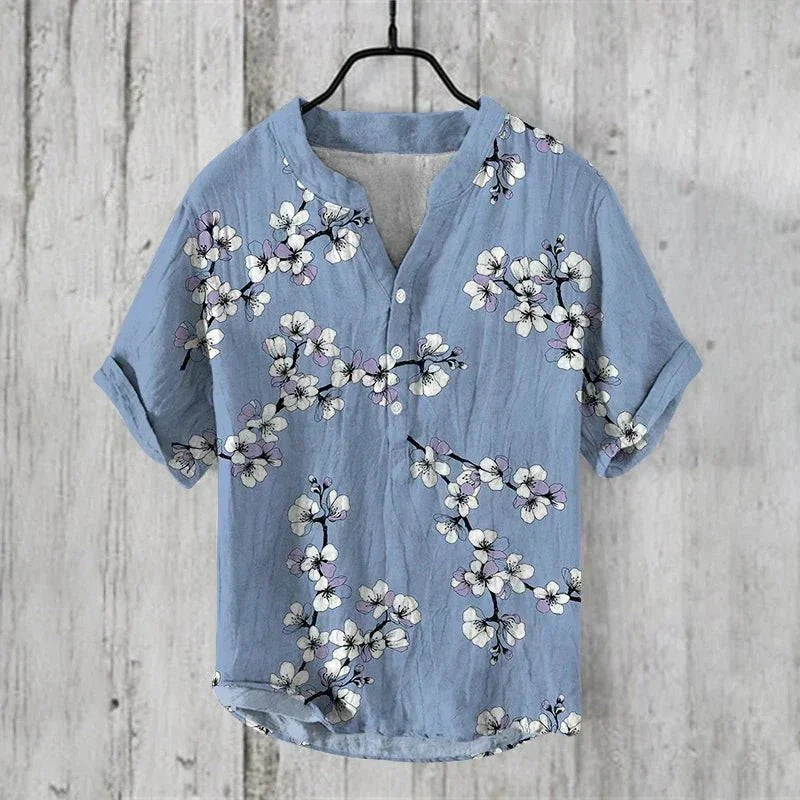 Florian – Leinenhemd Herren Seidenmix Elegant Sommerhemd