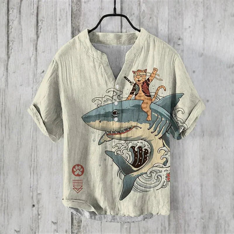 Florian – Leinenhemd Herren Seidenmix Elegant Sommerhemd