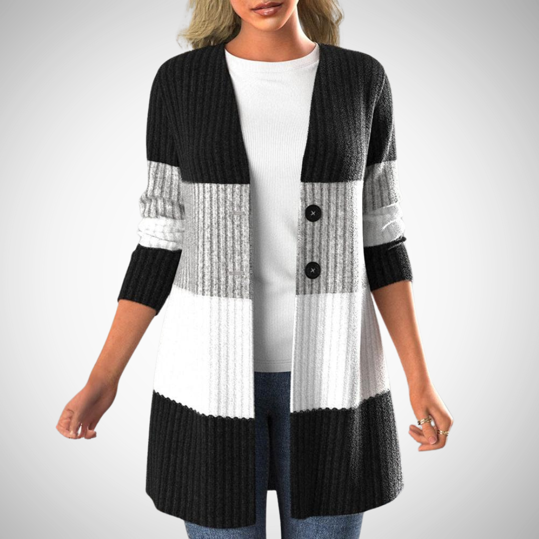 Paula – Strickjacke Mit Modischen Streifen