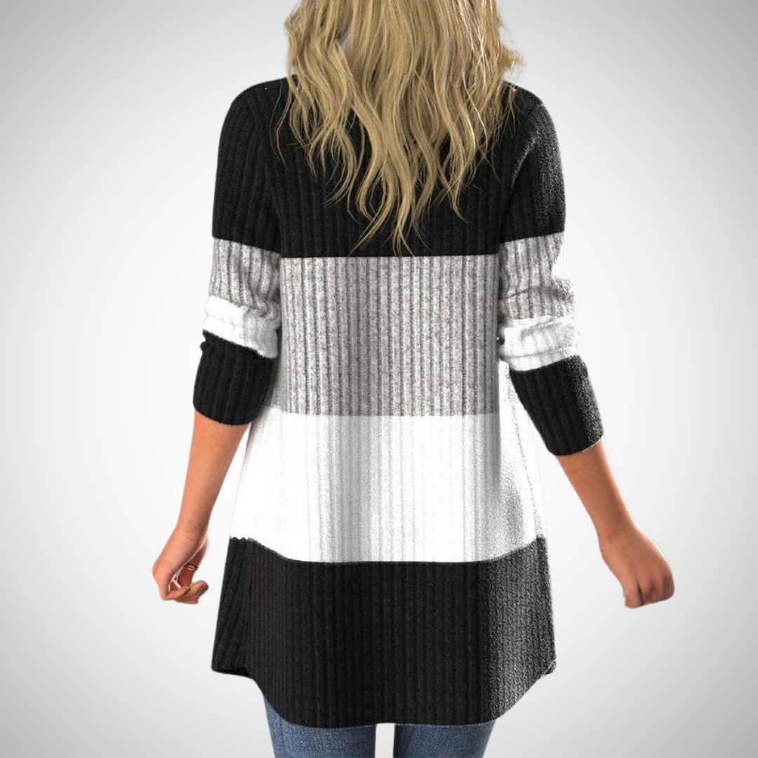 Paula – Strickjacke Mit Modischen Streifen