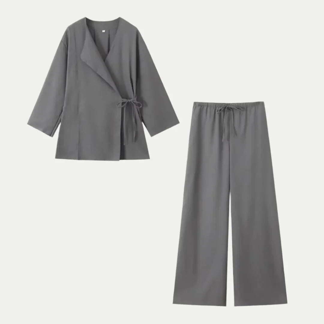 Cecilia – Kimono Set Damen Edler Stil Mit Hose