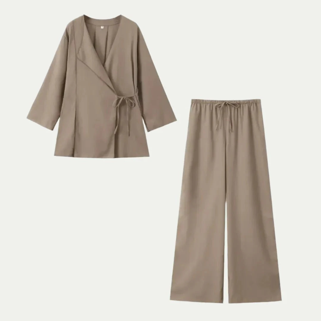 Cecilia – Kimono Set Damen Edler Stil Mit Hose