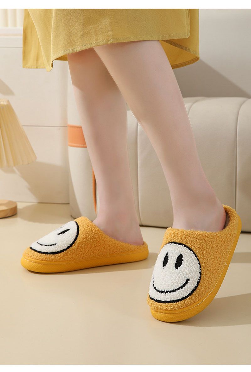 Samira – Warme Pantoffeln Mit Smiley-Muster