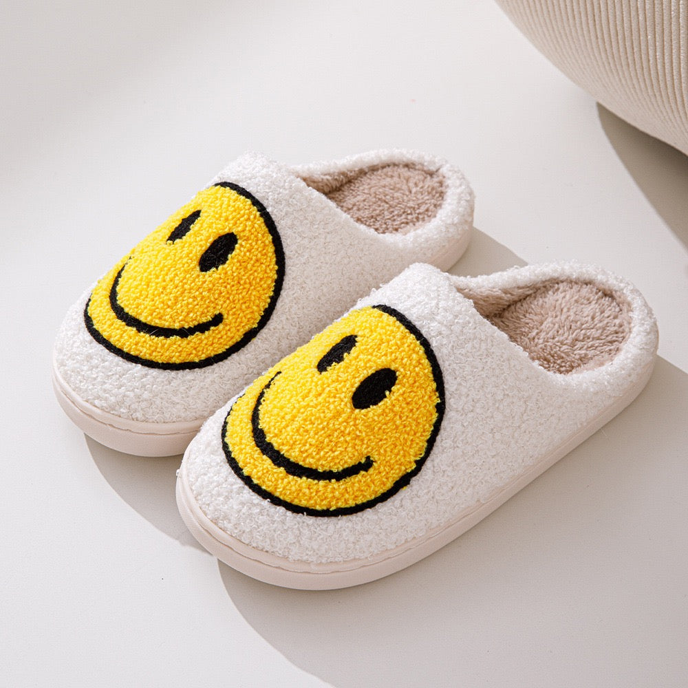 Samira – Warme Pantoffeln Mit Smiley-Muster