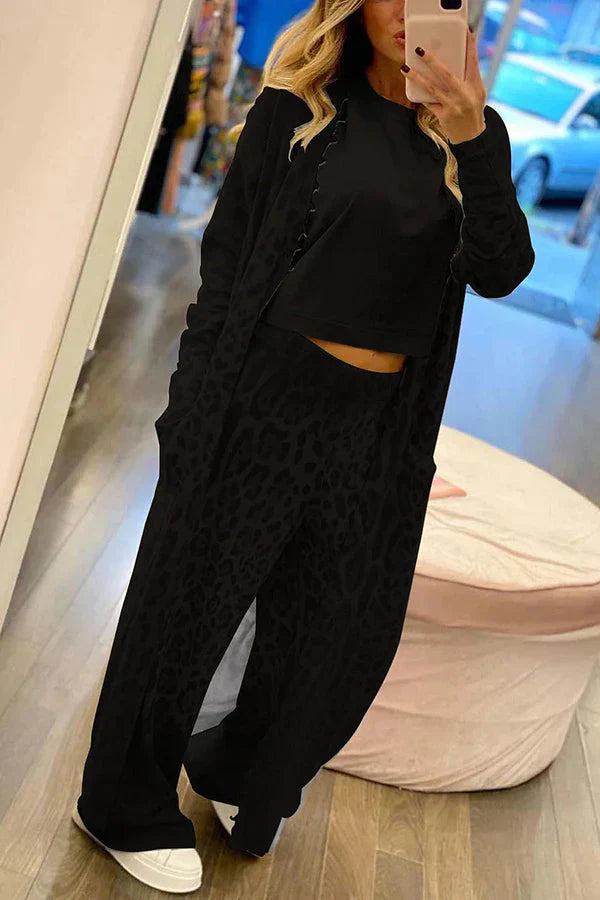 Konstanze - Zweiteiliges Damen-Set mit Leopardenmuster