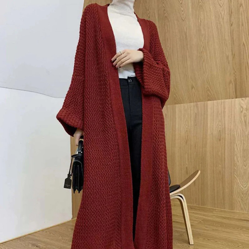 Romina – Lange Strickjacke in einem warmen