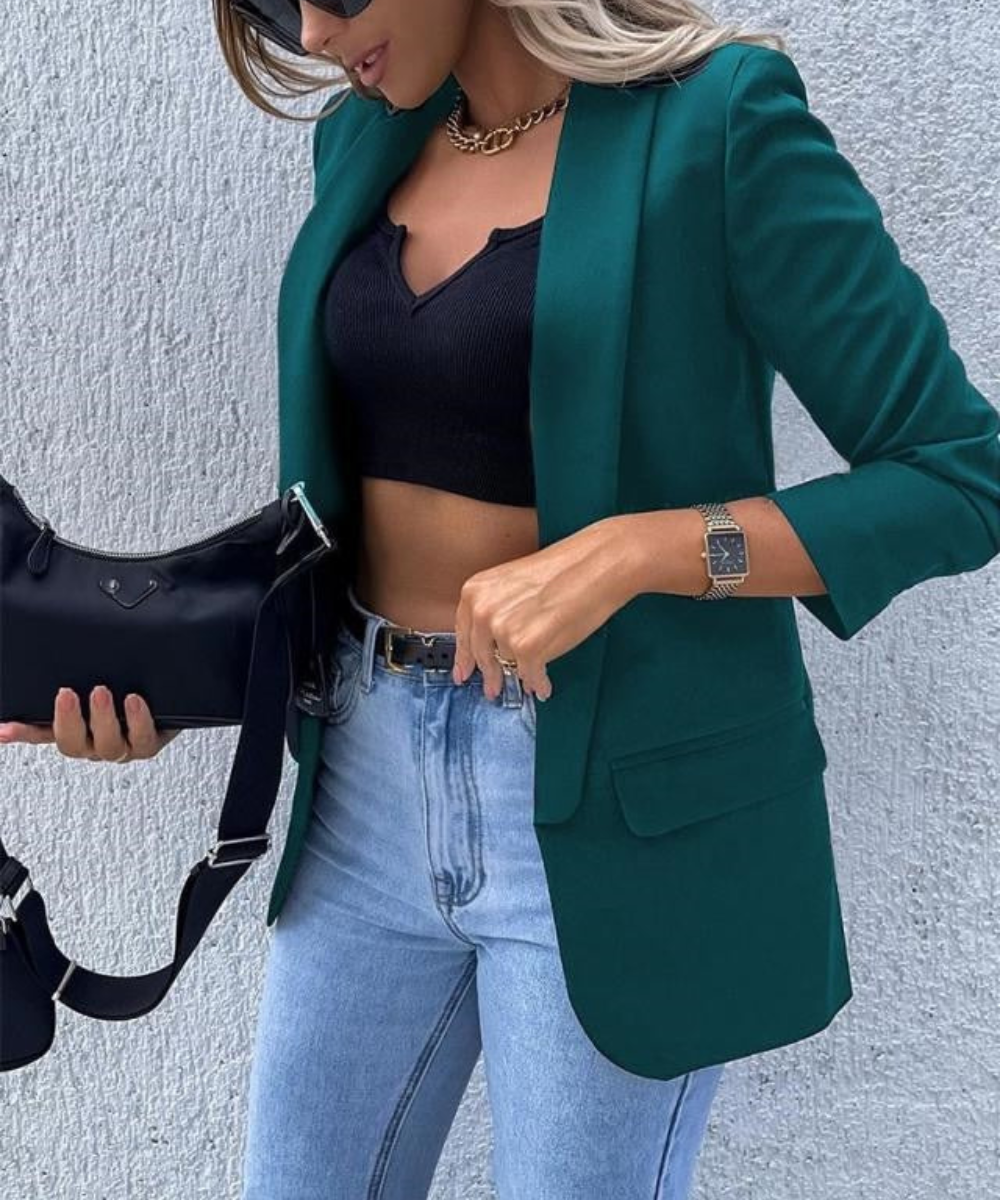 Vicky – Eleganter Schwarzer Blazer Für Damen