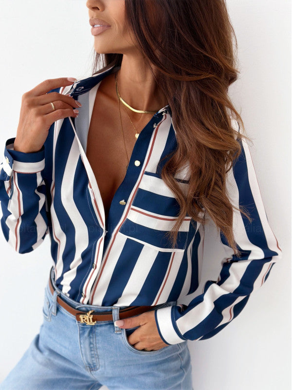 Kamilla - Elegante Damenbluse mit Satindruck