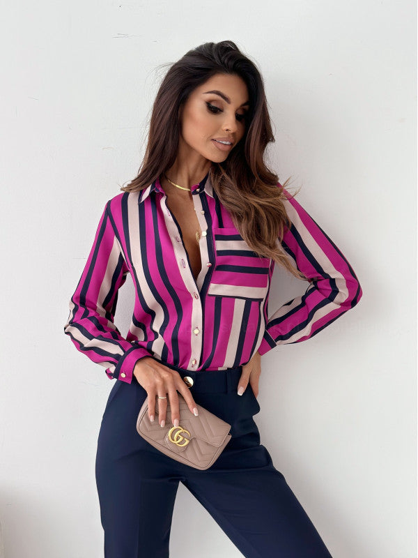 Kamilla - Elegante Damenbluse mit Satindruck