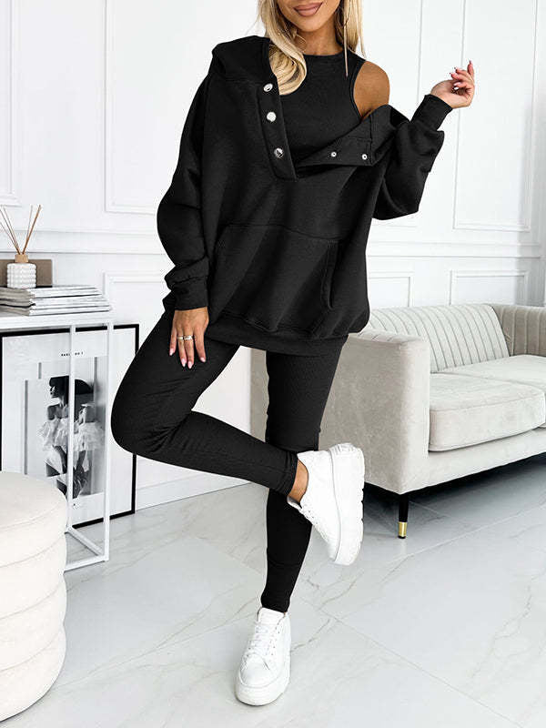 Kerstin - 3-teiliges Damen-Sportanzug mit Kapuzenpullover