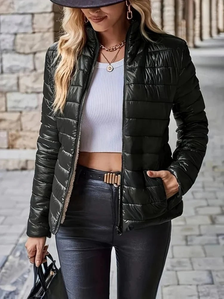 Dalila - Glänzende Damen Pufferjacke für Winter