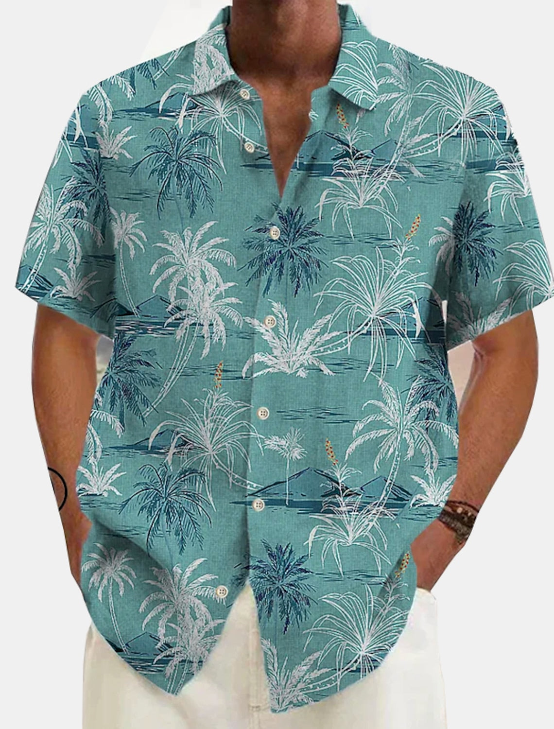 Marco – Strandhemd Herren Hawaii Stil Lässig Urlaub
