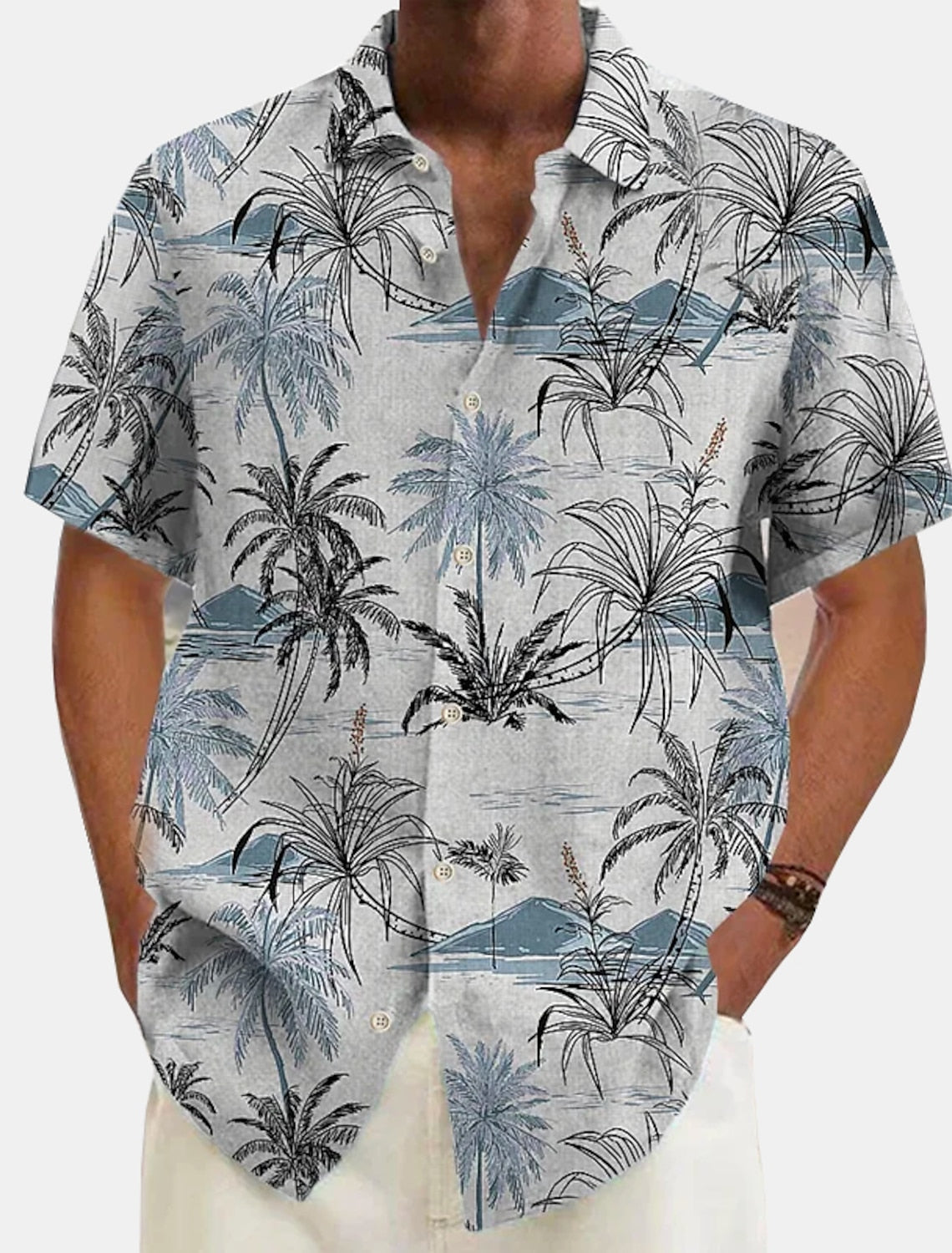 Marco – Strandhemd Herren Hawaii Stil Lässig Urlaub