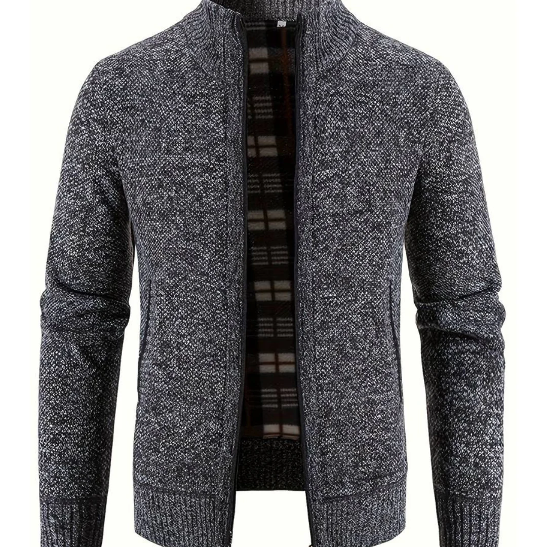 Olli – Moderne Strickjacke mit Reißverschluss