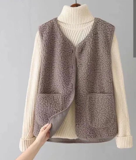 Tabea – Gemütliche ärmellose Weste, lässig