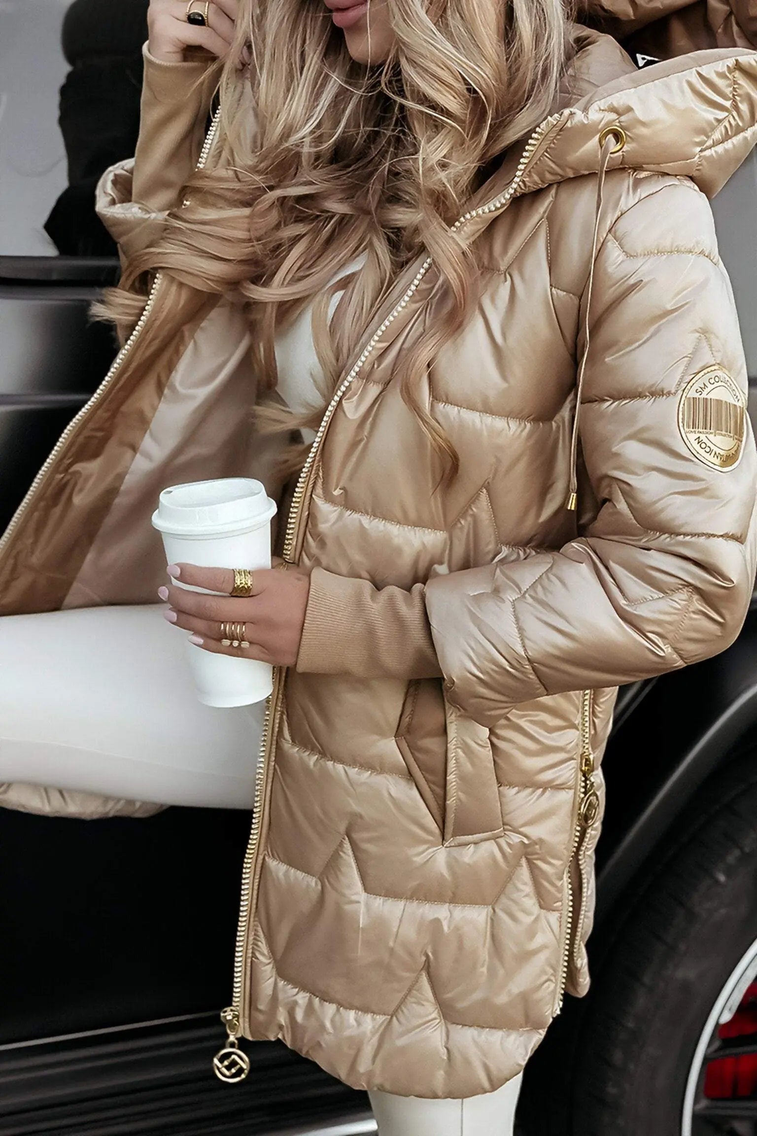 Quella - Damen Pufferjacke mit Kapuze