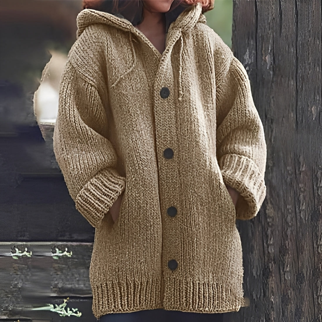 Blanca – Bequeme Kapuzen-Strickjacke für Damen