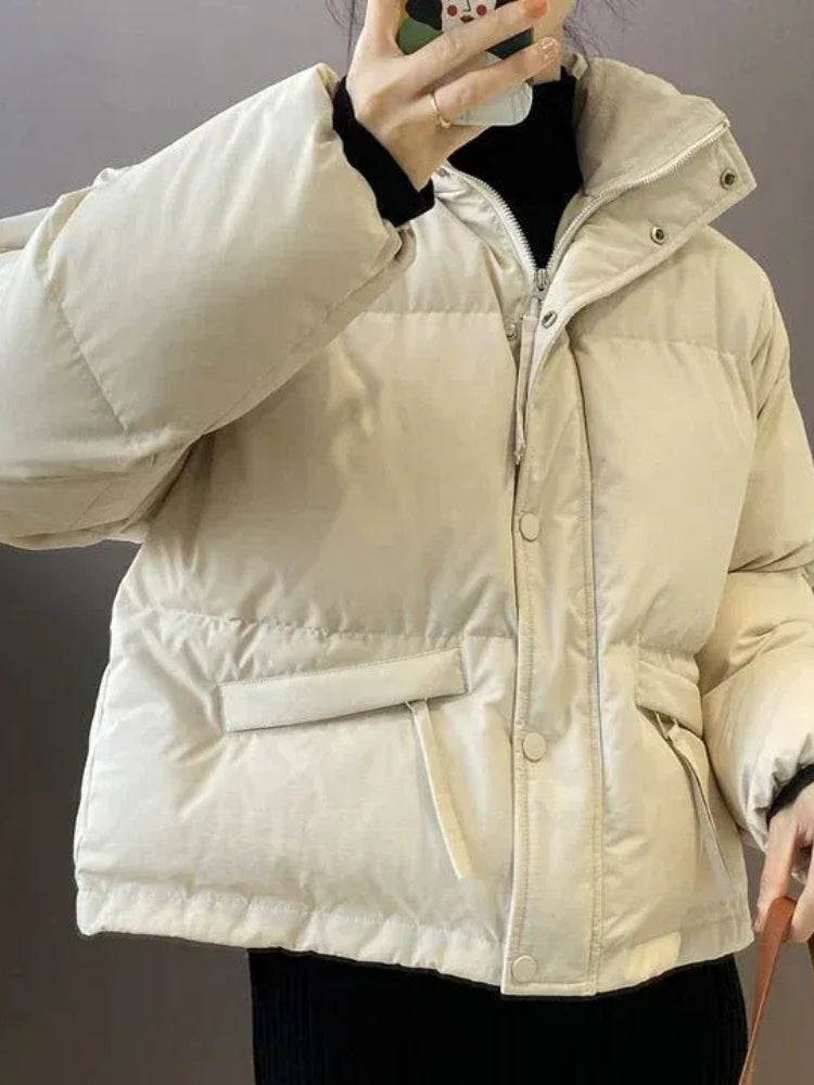 Ellen - Klassische Damen Winterjacke Glänzende Optik