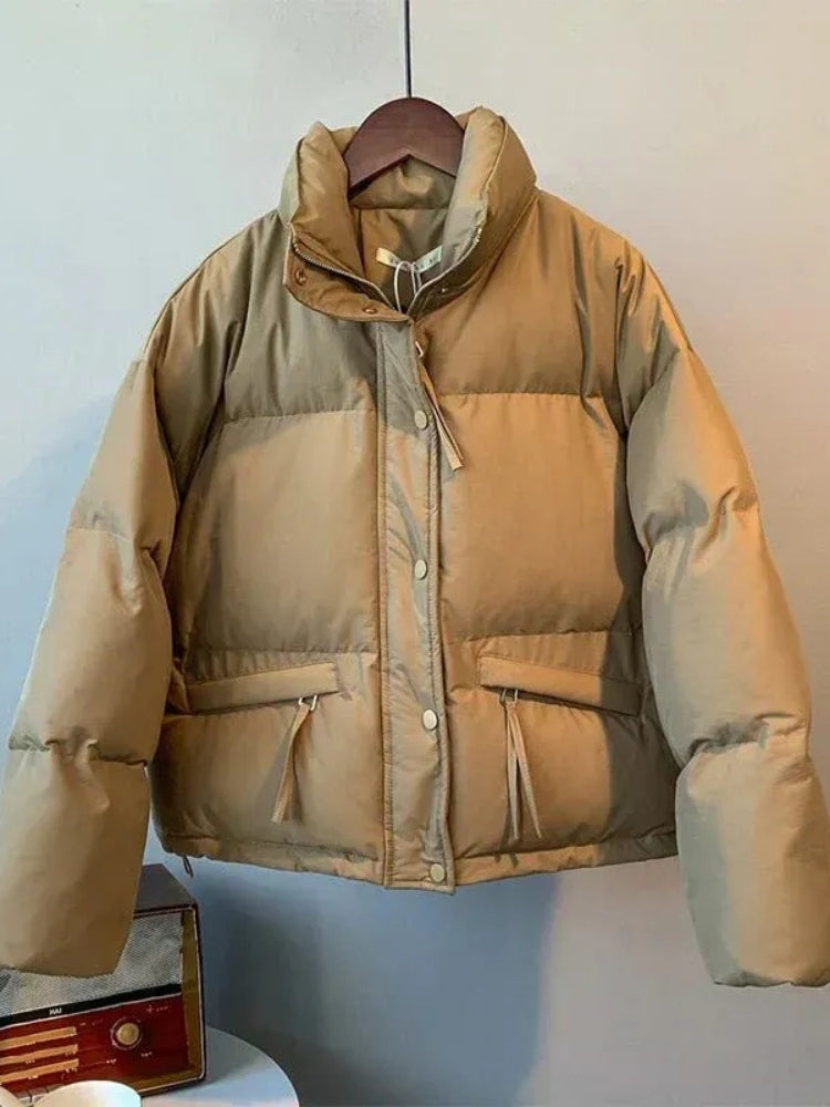 Ellen - Klassische Damen Winterjacke Glänzende Optik