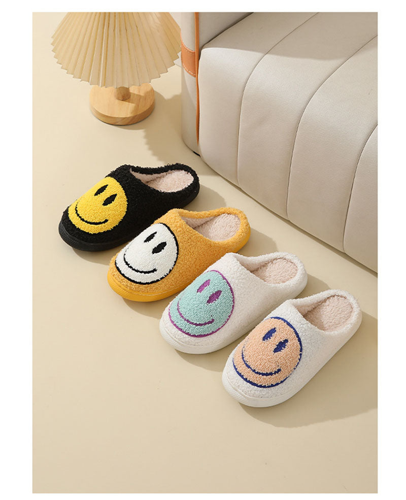 Samira – Warme Pantoffeln Mit Smiley-Muster