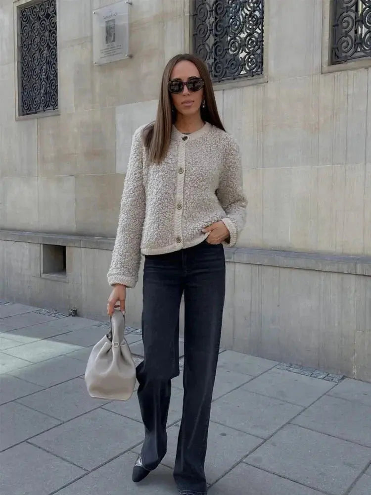 Selina - Teddyjacke Winter Warm Weich Kuschelig
