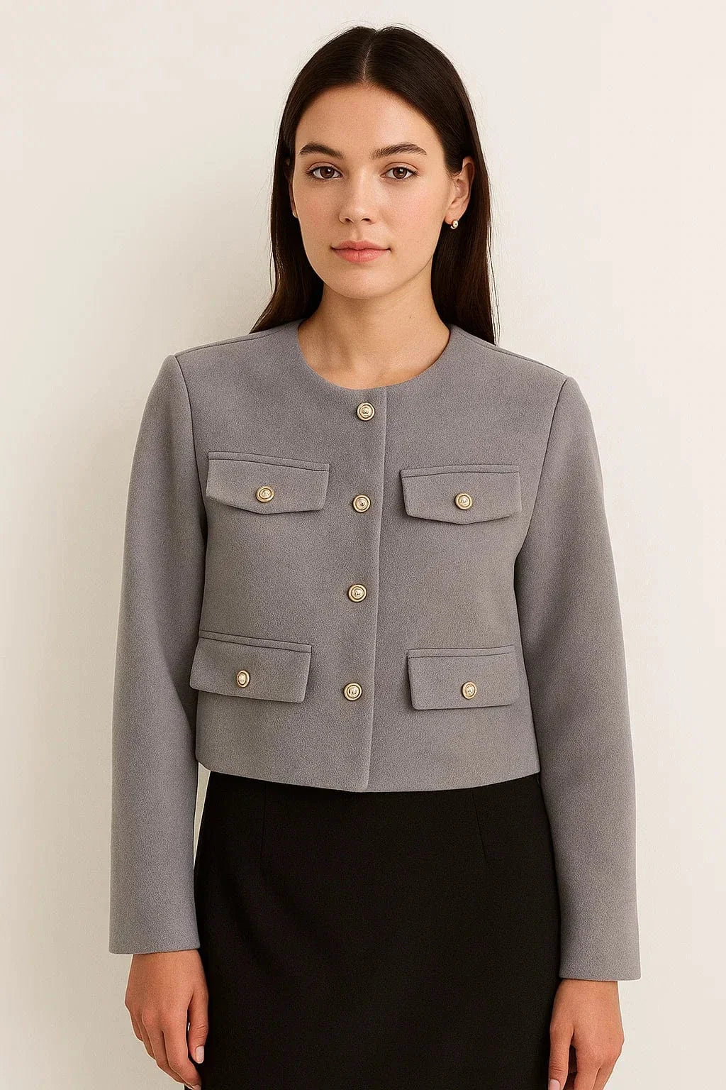 Lydia - Eleganter Tweedblazer Damen Tailliert