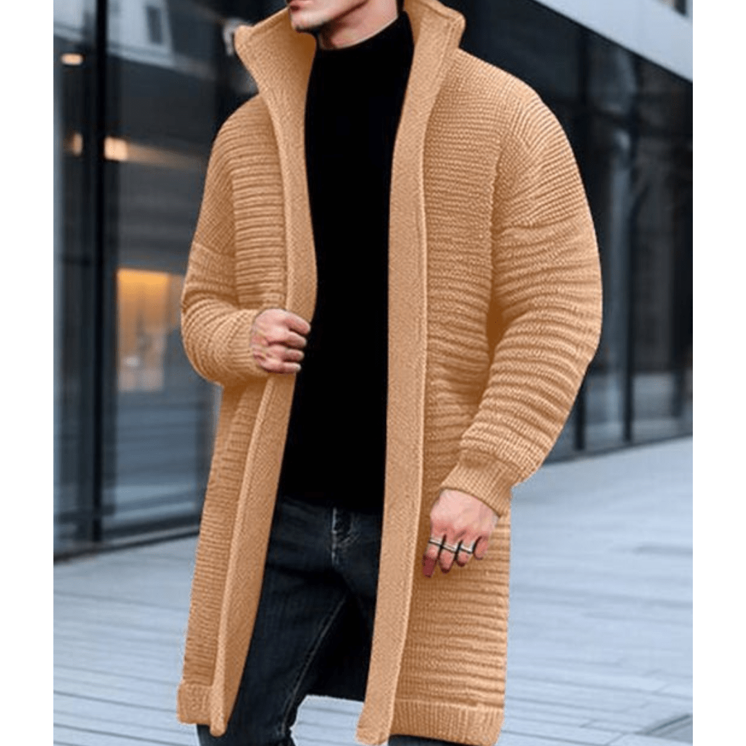 Laurenz – Elegante Lange Strickjacke Für Herren