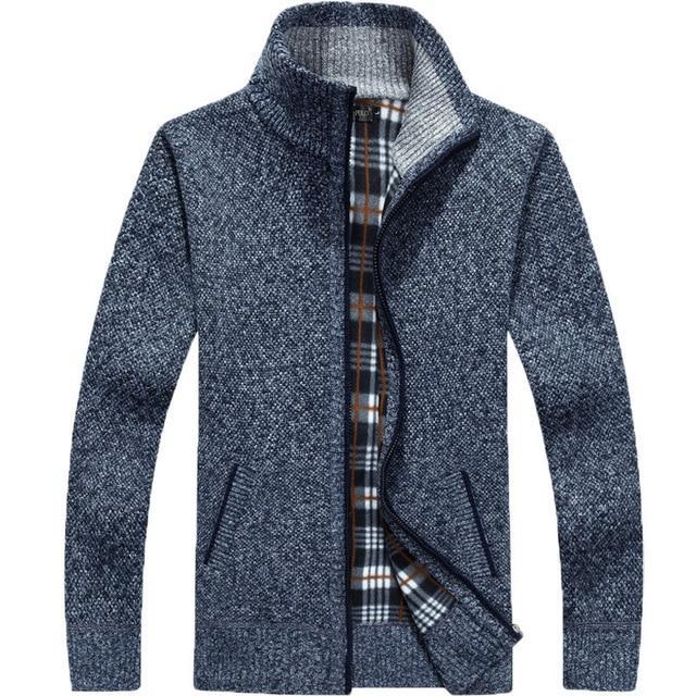 Severin - Extra Dicke Herren-Strickjacke mit Fleecefutter für eisige Tage