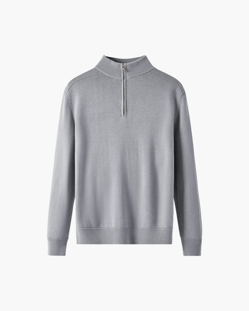 Philip – Herrenpullover mit Stehkragen und Half-Zip