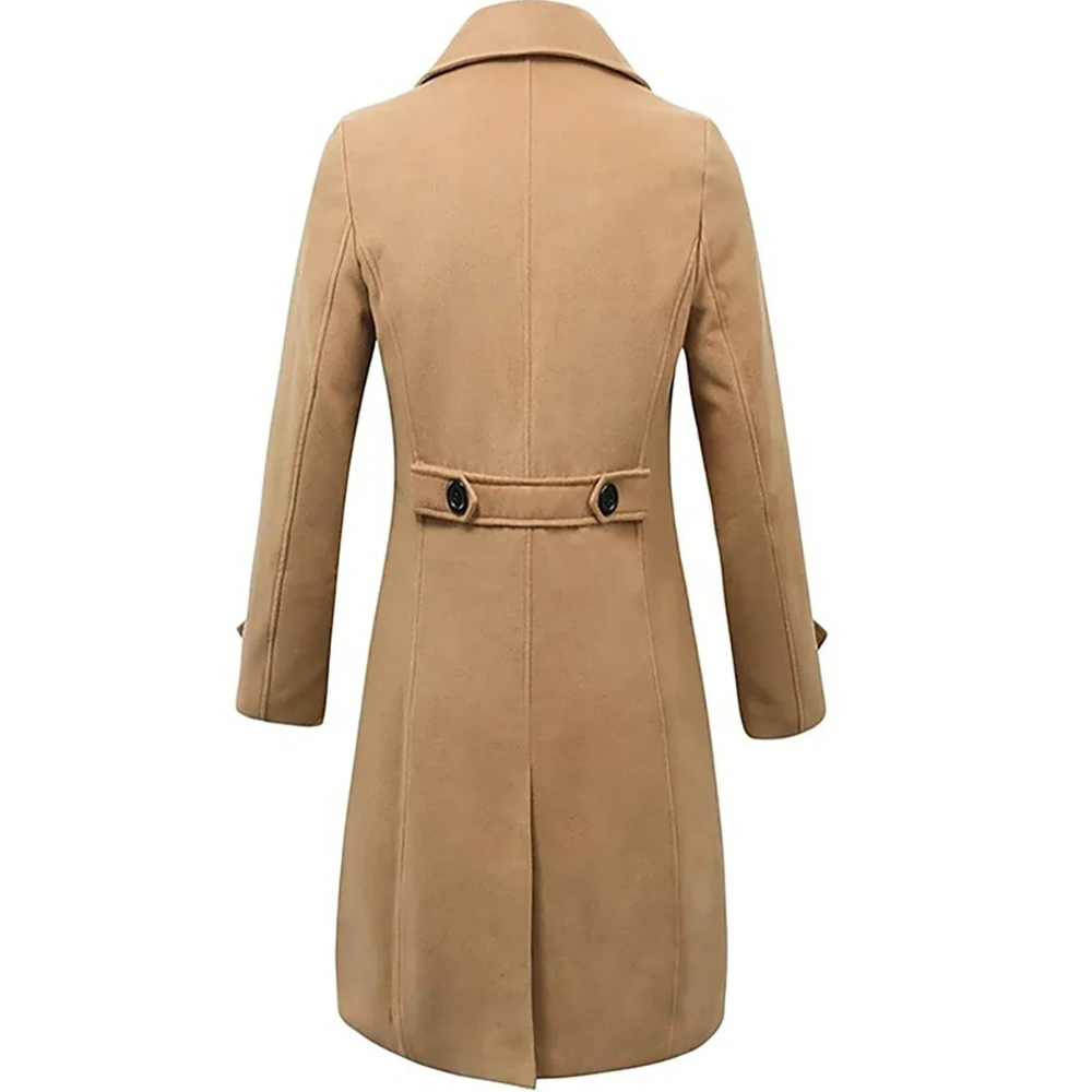 Valentin – Warmer Schwarzer Trenchcoat Für Herren