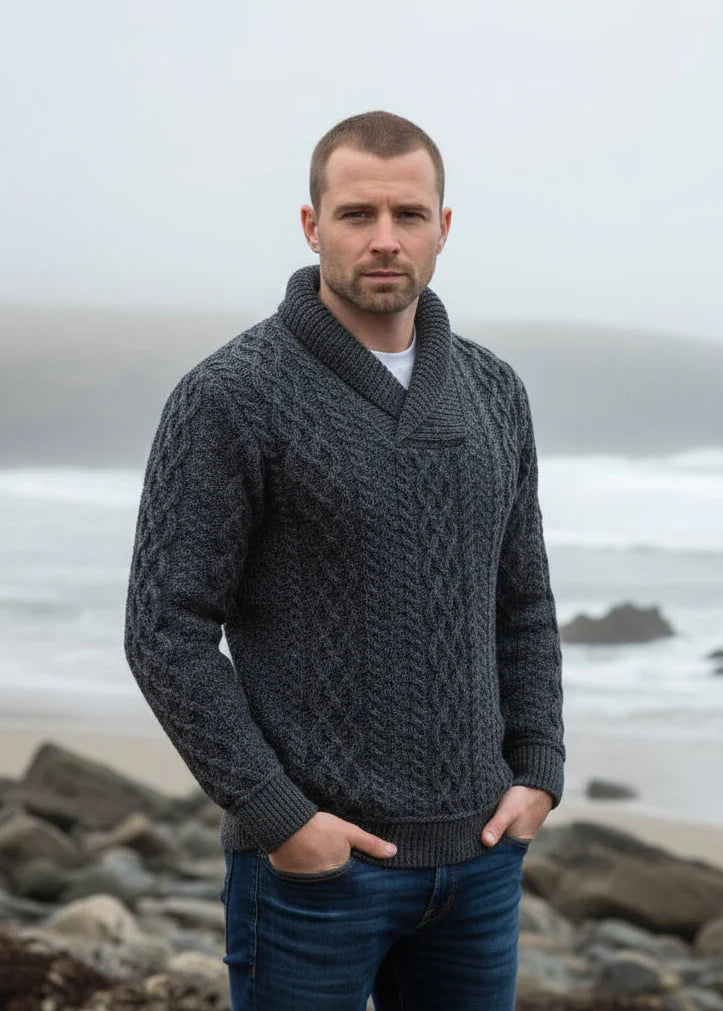 Carmen - Bunratty Pullover mit Schalkragen Damen