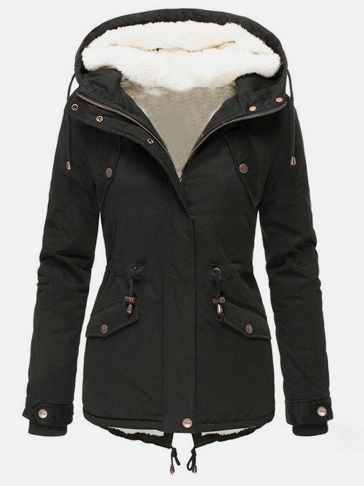 Verena – Warmer Damen Wintermantel mit Kapuze