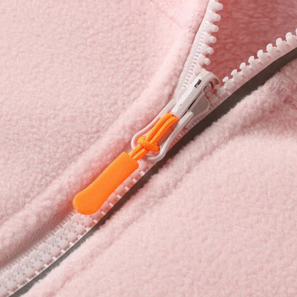 Davina - Damen Fleece Winterjacke mit Taschen