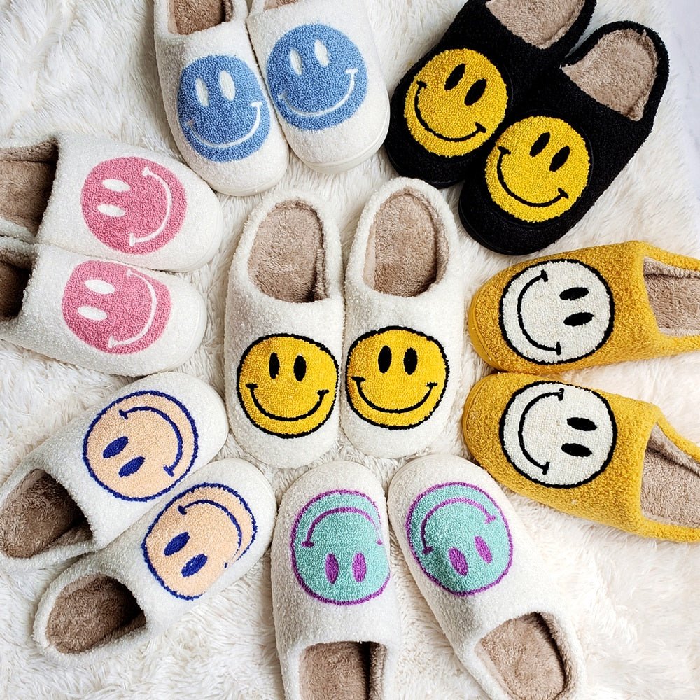 Samira – Warme Pantoffeln Mit Smiley-Muster
