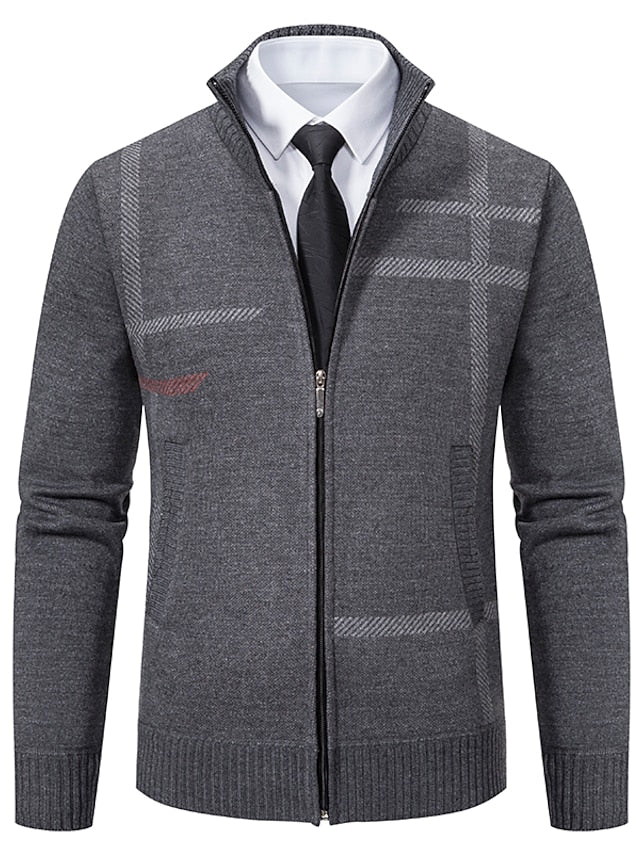 Isak - Stylischer Herren Zipper Pullover mit Polo Kragen