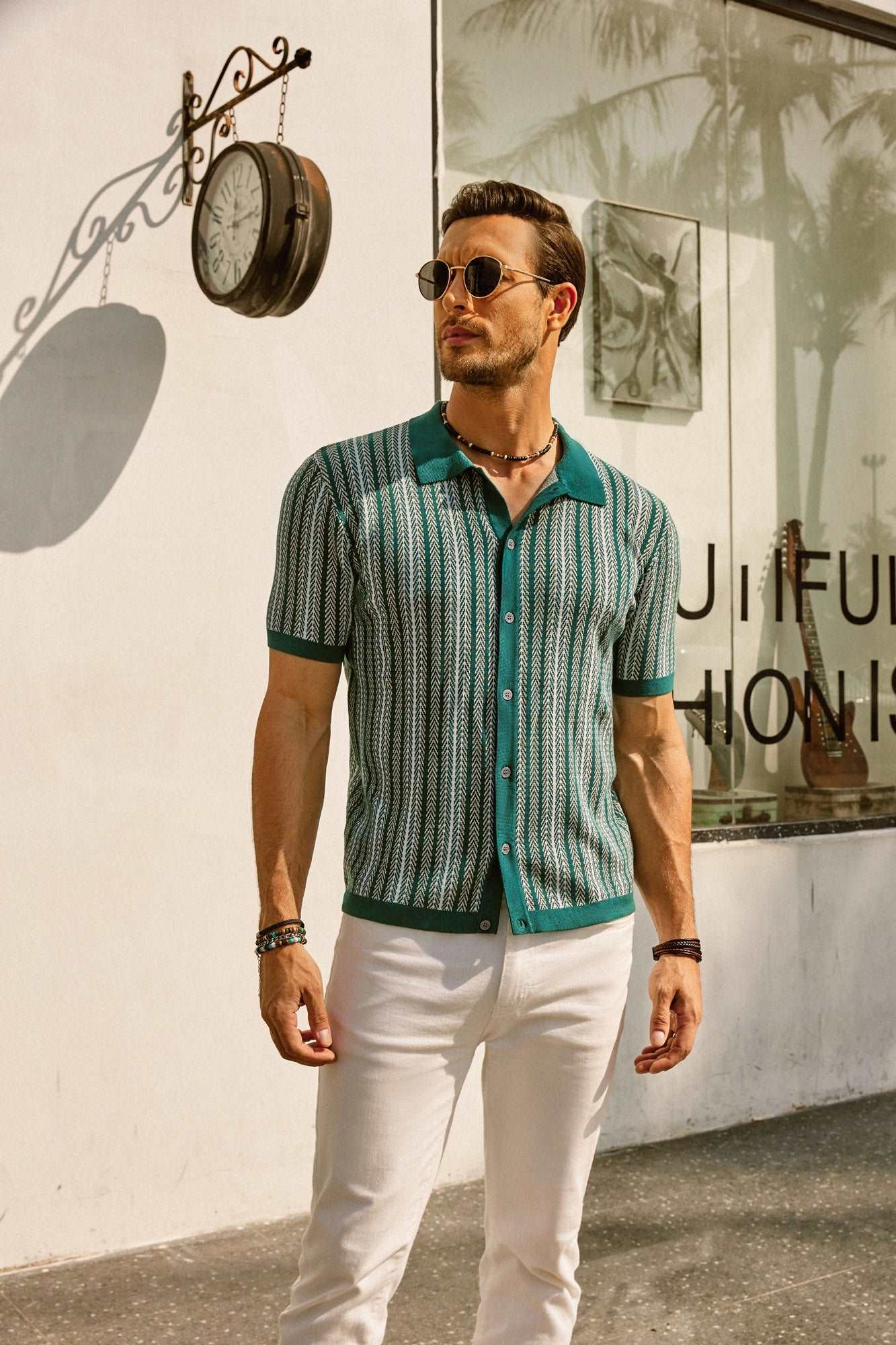Helge – Gestreiftes Poloshirt Herren Klassisch Lässig Sommer