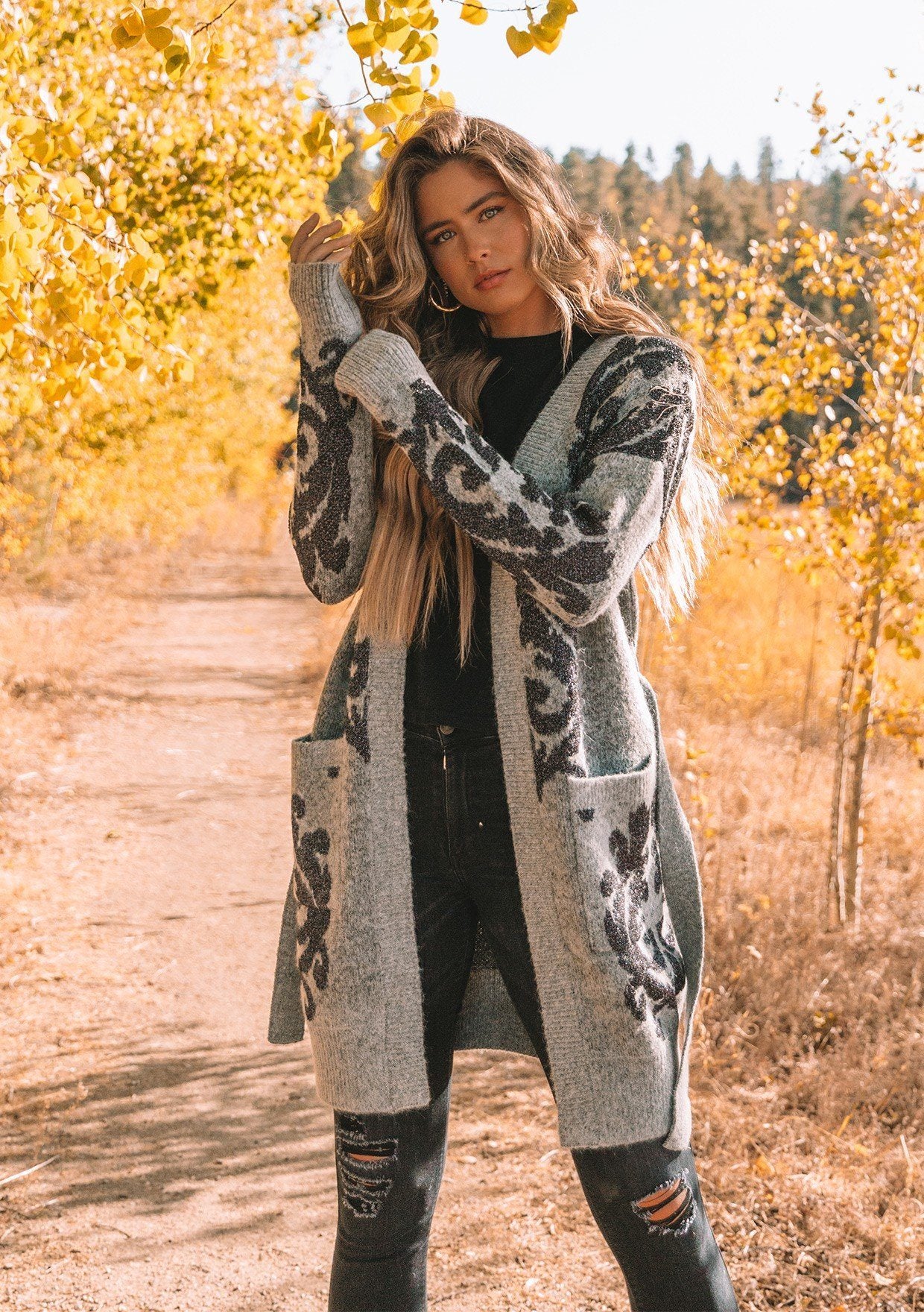 Simone – Warmer Winter-Cardigan Mit Gürtel