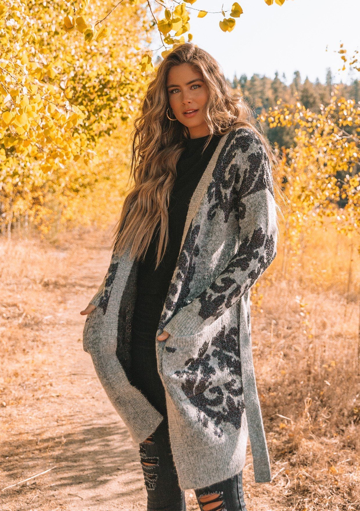 Simone – Warmer Winter-Cardigan Mit Gürtel