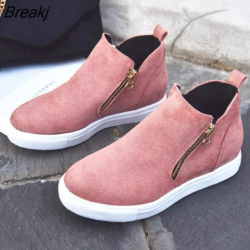 Frieda – Graue Slipper Mit Reißverschluss