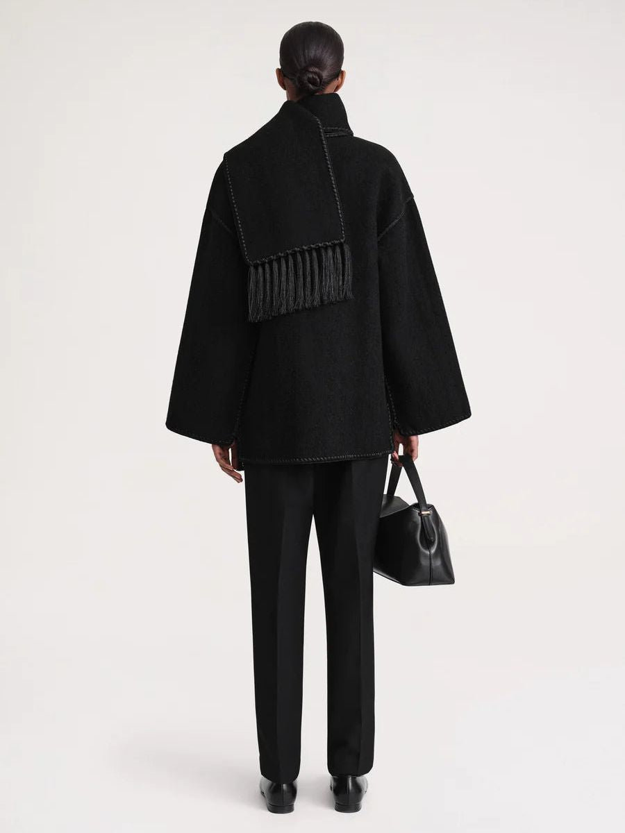 Beatrice – Warme Damen Jacke mit Schal Kragen