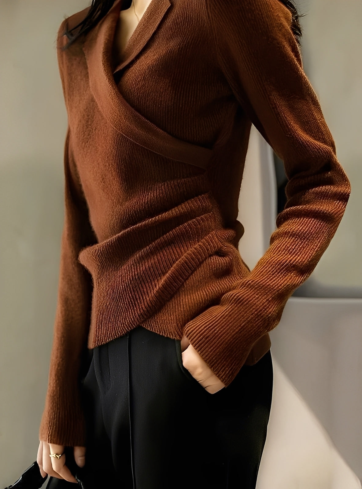 Nella - Warmer Damen Strickpullover im klassischen Stil