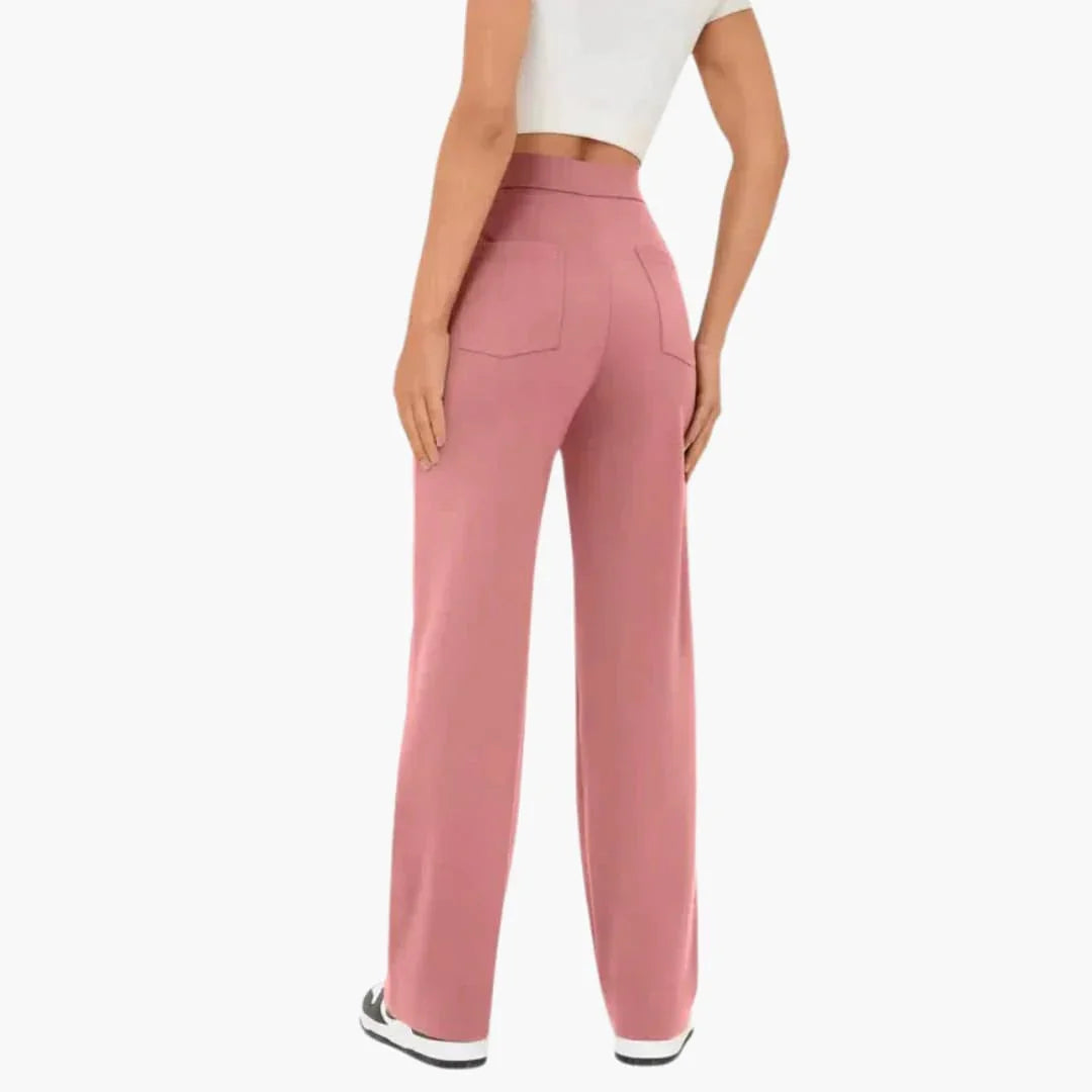 Marietta - Hohe Taille Stoffhose Damen Elegant